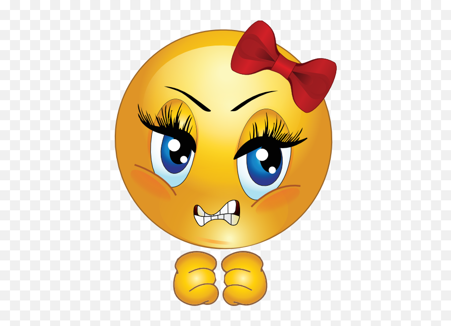 Clipart Angry Girl Smiley Emoticon 5670 - Angry Emoji Girl Angry Face Emoji,Angry Emoji Transparent