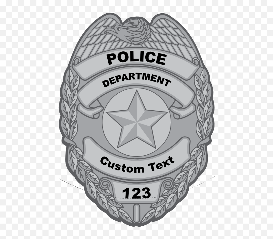 Custom Silver Police Badge Magnet - Gold Police Badge Template Emoji,Police Badge Clipart