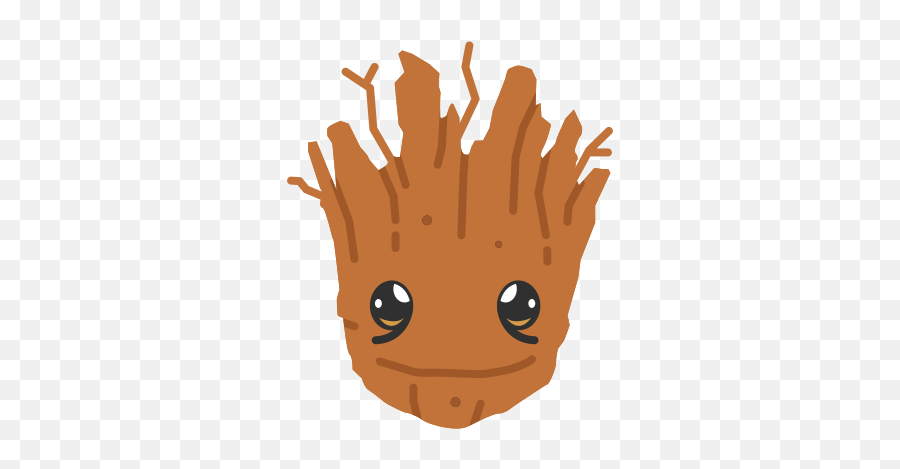 Groot Face Png Clipart Background - Groot Icon Emoji,Groot Clipart