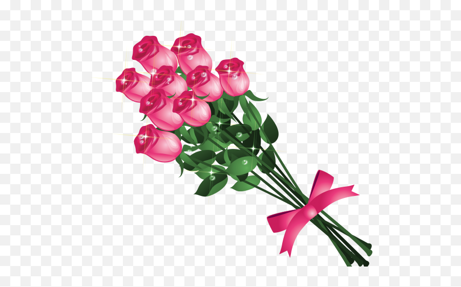 Bouquet Of Roses Png Vector Png Image - Flower Bouquet Png Emoji,Pink Rose Clipart