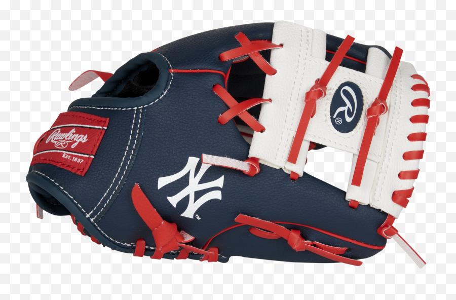 Youth Gloves For Baseball And Softball - Ny Yankees Baseball Glove Size 9 Emoji,Rawlings Logo