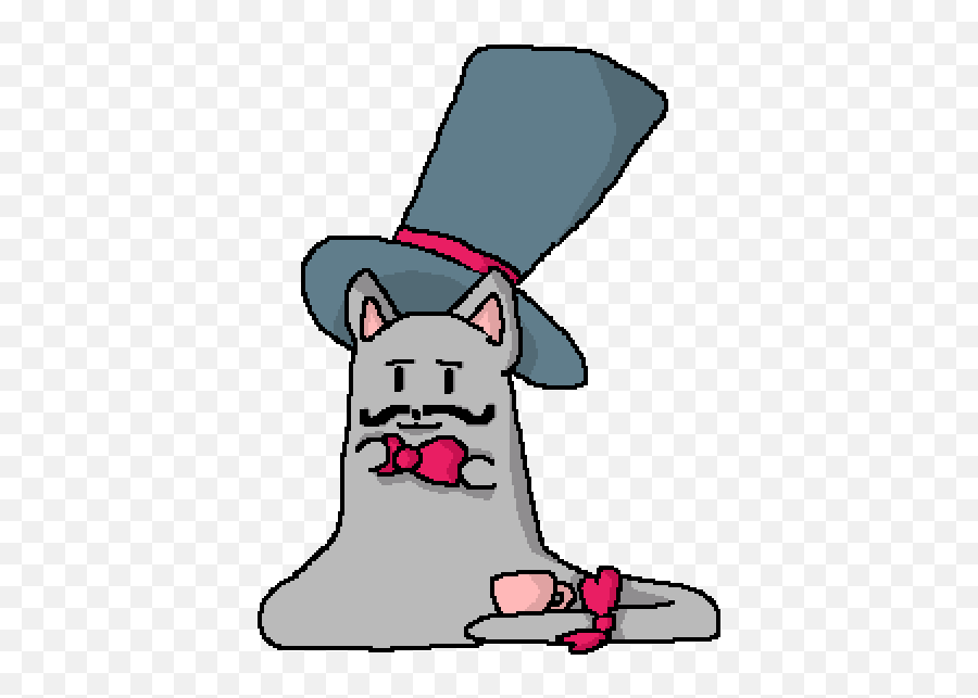 Cat Acting Sophisticated Wearing A Bow - Tie And Top Clipart Sophisticated Cat Clipart Emoji,Acting Clipart