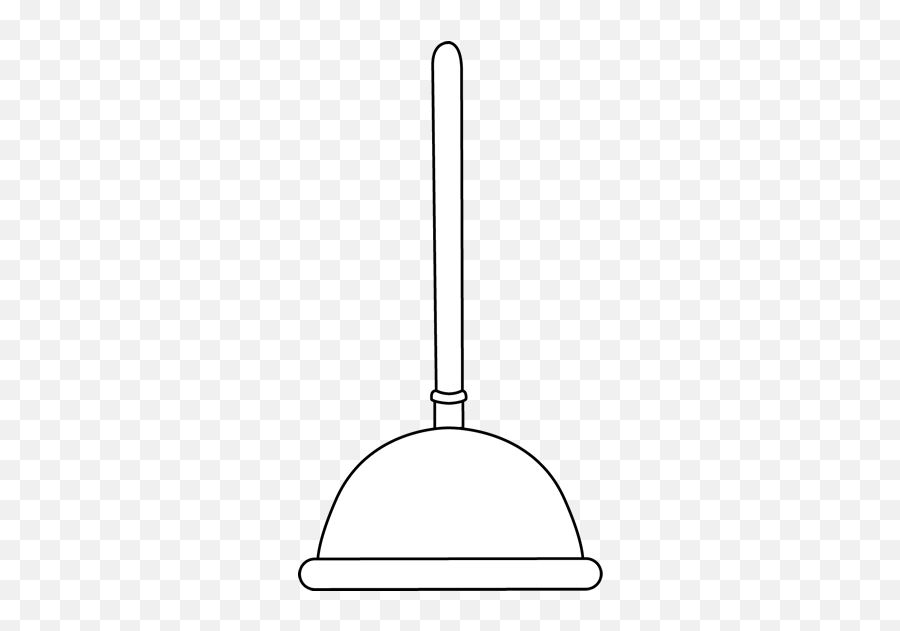 Download Black And White Toilet Plunger - Household Cleaning Supply Emoji,Plunger Png