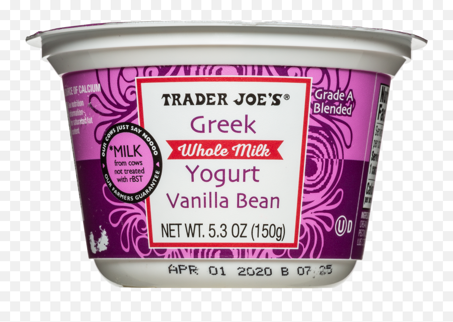 Whole Milk Greek Yogurt Vanilla Bean Emoji,Trader Joe's Logo Transparent