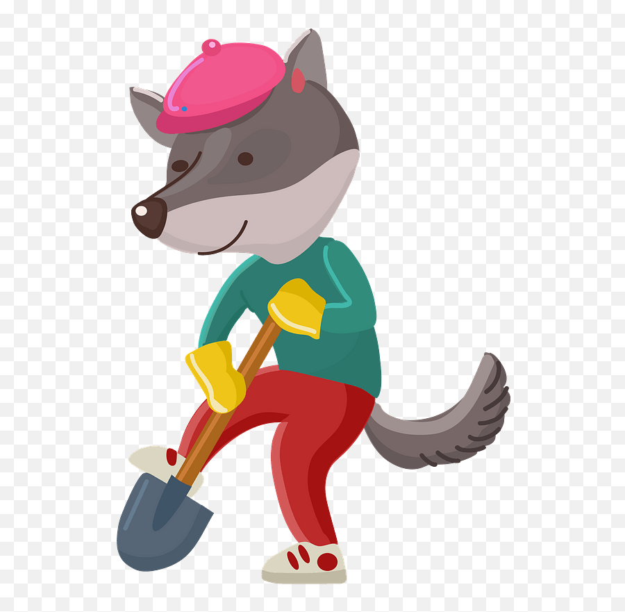 Wolf With A Shovel Clipart Free Download Transparent Png Emoji,Shovel Transparent
