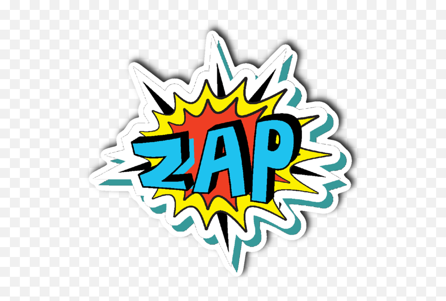 Transparent Comic Zap - Comic Book Words Transparent Emoji,Comic Book Clipart
