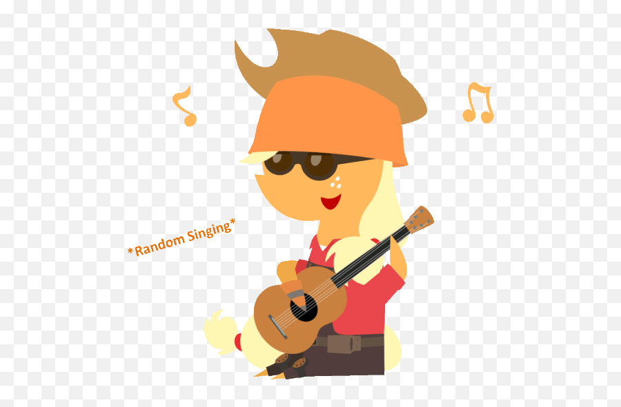 639005 - Animated Applejack Artistzacatron94 Crossover Emoji,Acoustic Guitar Transparent Background