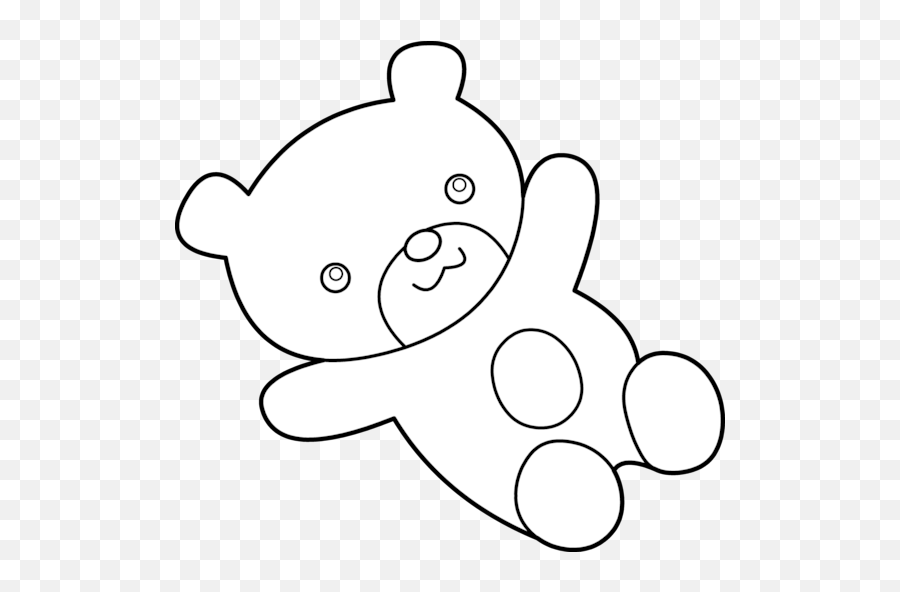 Bear Black And White Teddy Bear Pic - Teddy Bear Clipart For Coloring Emoji,Bear Clipart Black And White