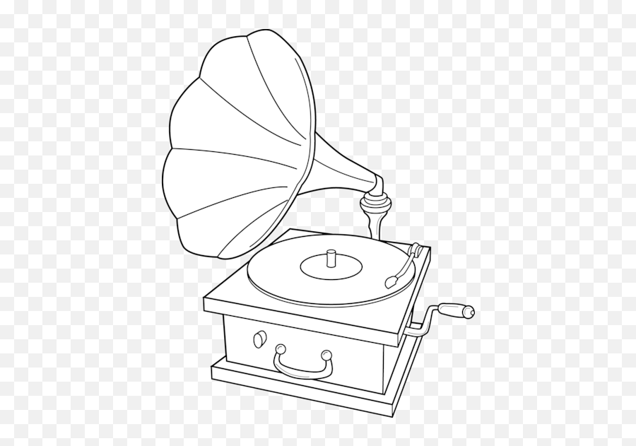 Old Record Player Drawing - Clip Art Library Easy Old Record Player Drawing Emoji,Record Clipart