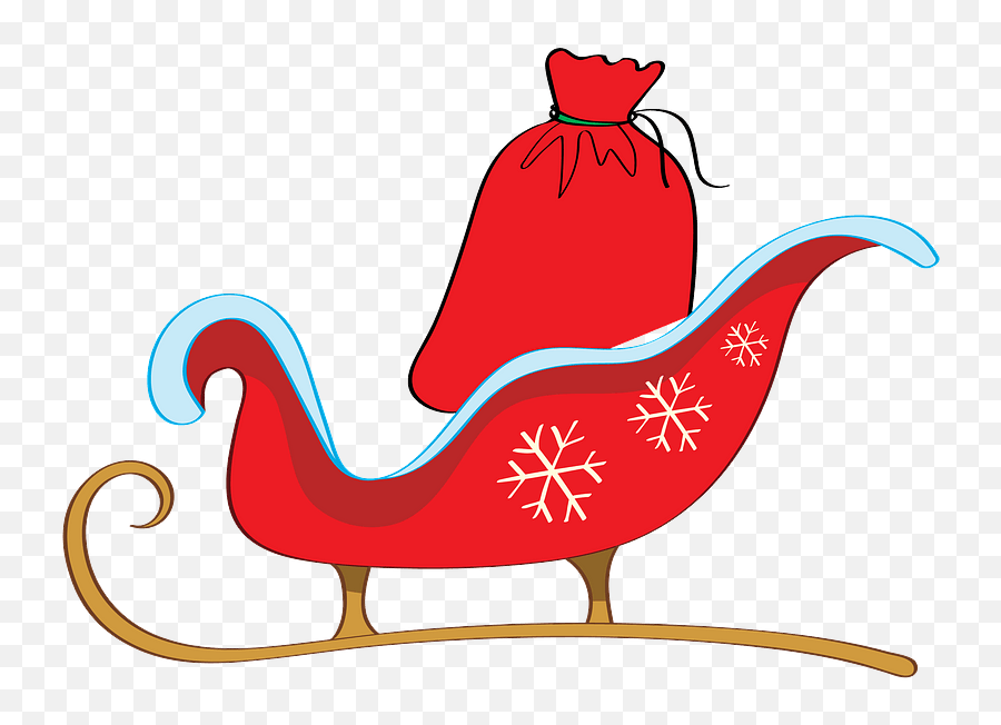 Clipart Santa Claus Sleigh Silhouette - Dibujos Trineo De Santa Claus Emoji,Santa Sleigh Clipart