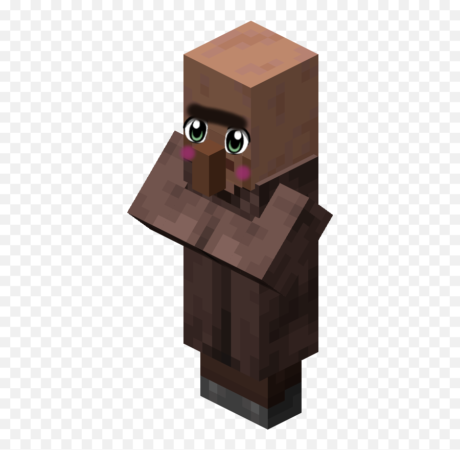 I Gave Jerry A Terrible Anime Face Posting It To See What - Villageois Minecraft Emoji,Anime Face Transparent