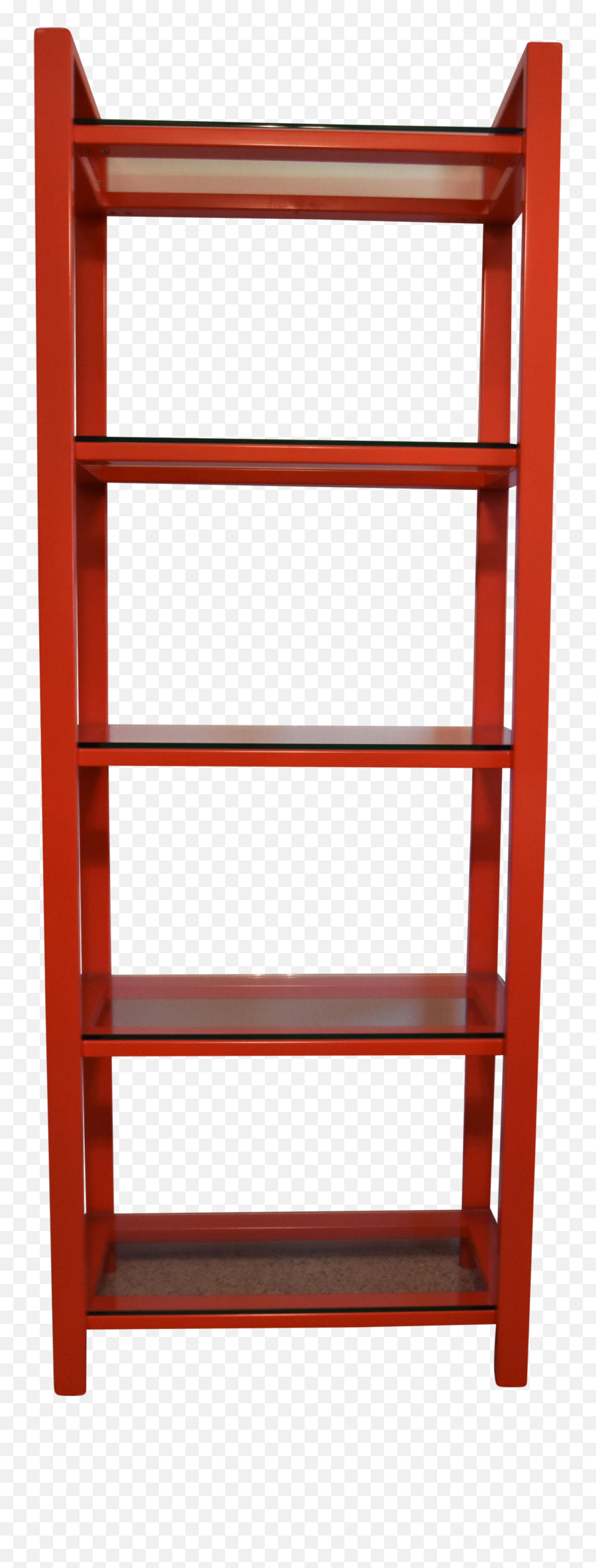 Red Metal Bookshelf With Glass Shelves - Red Metal Book Shelf Emoji,Transparent Bookshelf