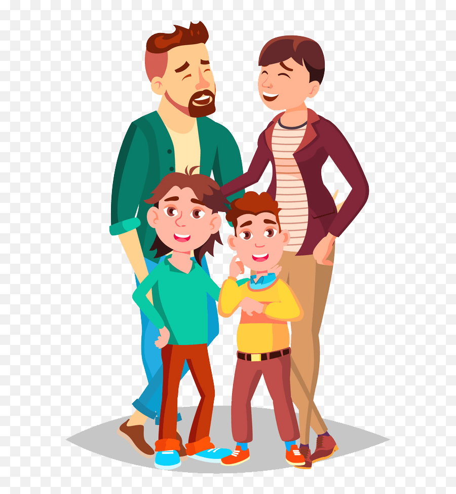 Family Clipart Transparent 3 - Clipart World Familia Com Malas Desenho Emoji,Family Clipart