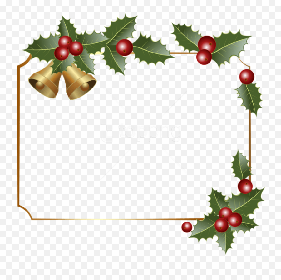 Christmas Boarder Christmas Border Decor With Bells - Christmas Border Clipart Emoji,Candy Cane Border Clipart