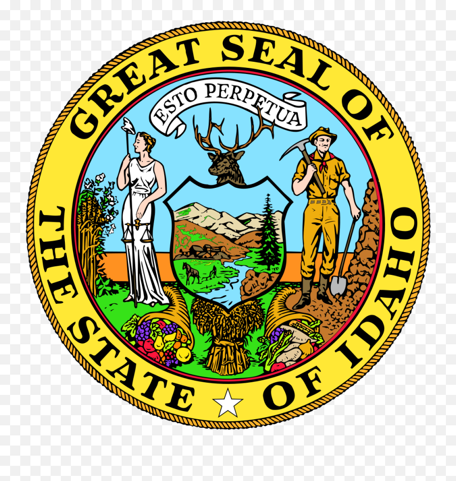 Free Idaho Cliparts Png Images - Seal Idaho State Flag Emoji,Idaho Clipart