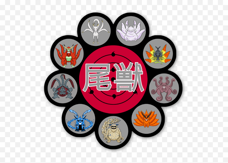 Die Cut Naruto - One Tailed Beast Symbol Emoji,Beast Logos