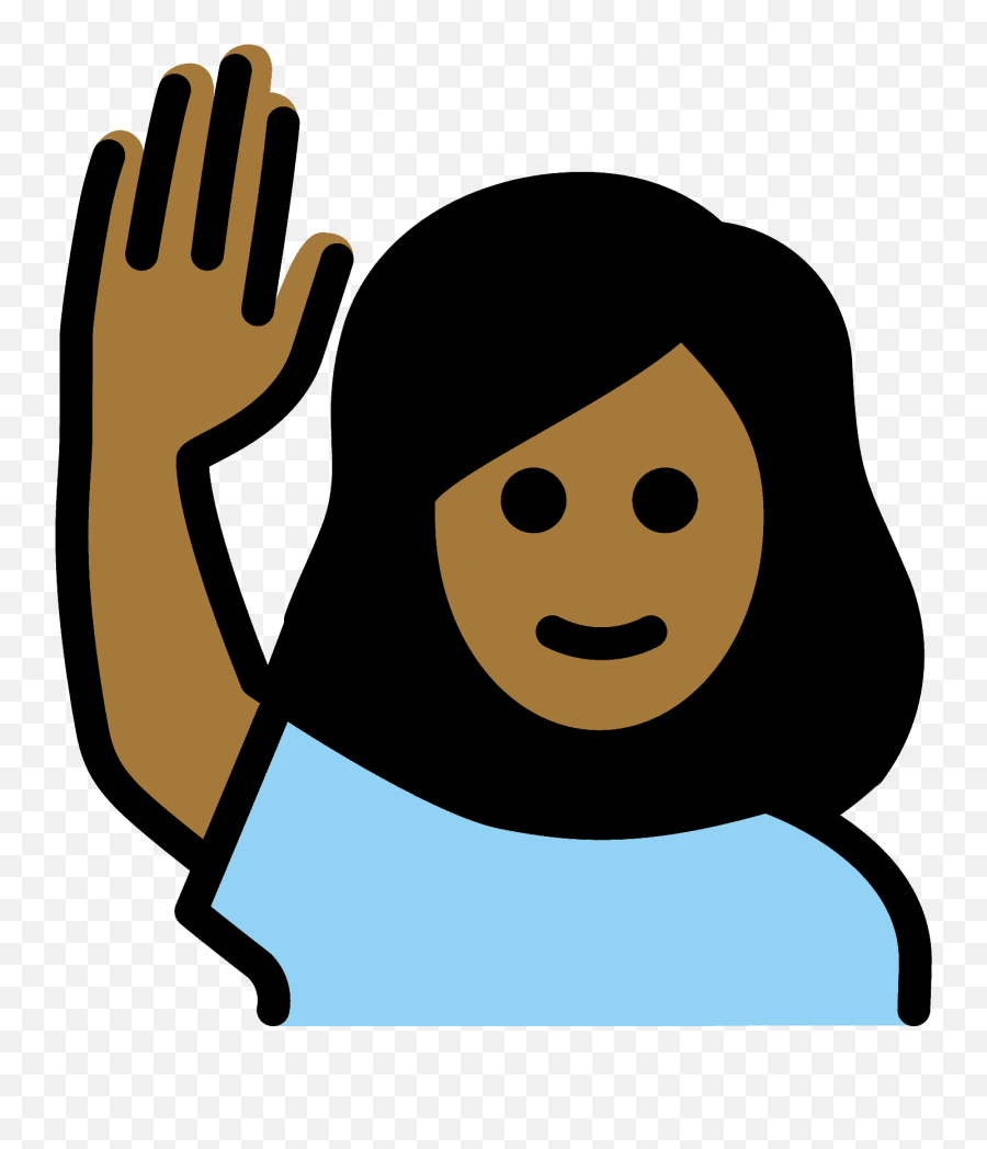 Woman Raising Hand Emoji Clipart Free Download Transparent,Raising Hand Clipart