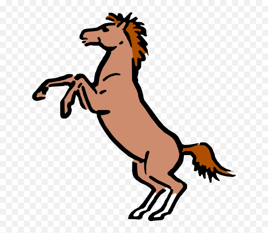 Cartoon Equine Horse Stallion - Vector Image Emoji,Horse Jumping Clipart