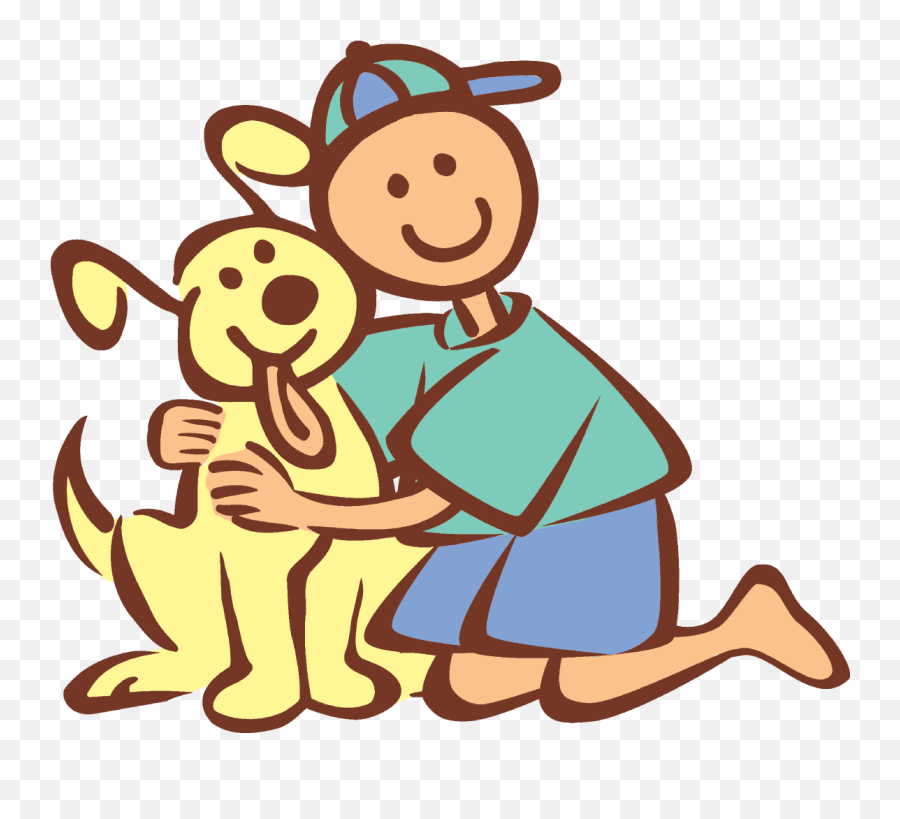 Cartoon Best Friends - Clipart Best Boy And Dog Clipart Emoji,Friendship Clipart