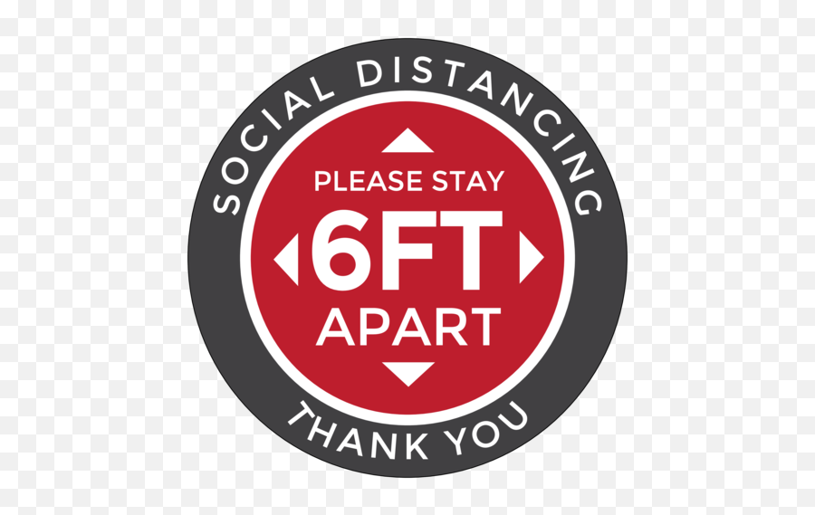 Please Stay 6 Feet Apart Social Distancing Floor Decal Emoji,Feet Transparent