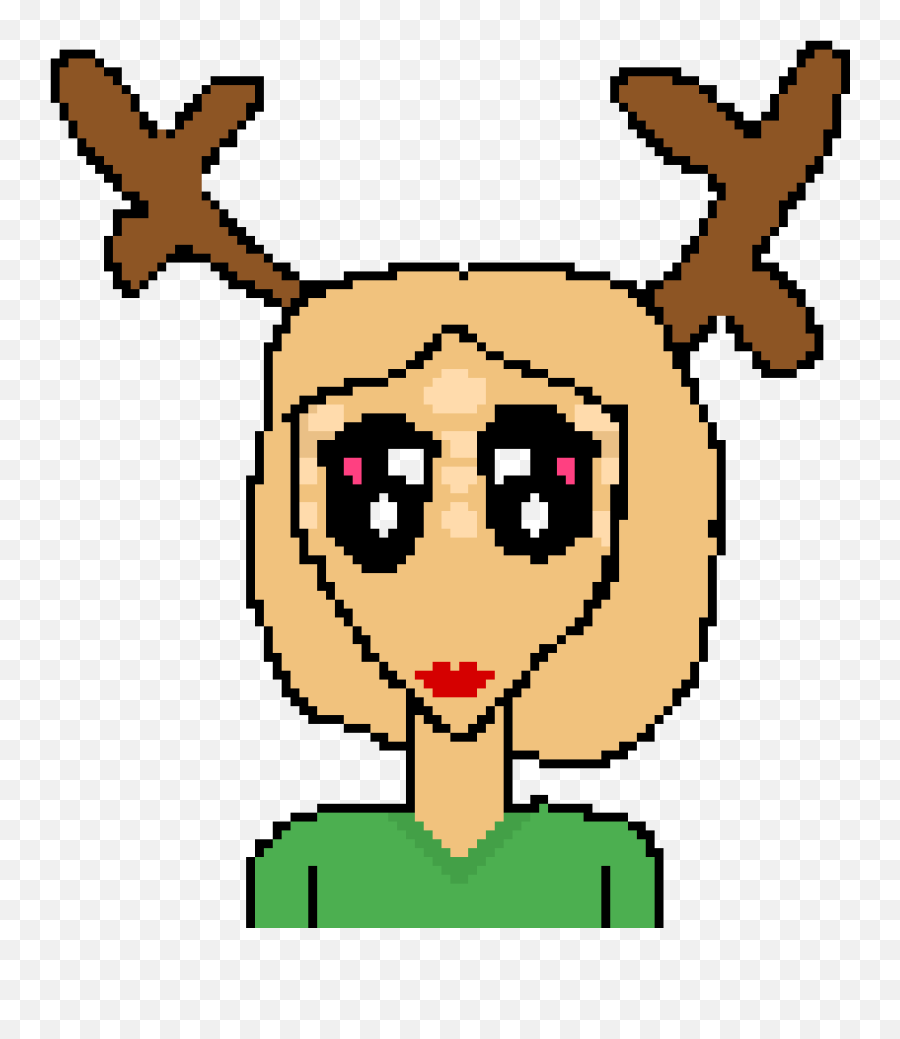 Girl With Deer Antlers - Deer Clipart Full Size Clipart Cartoon Emoji,Antlers Clipart