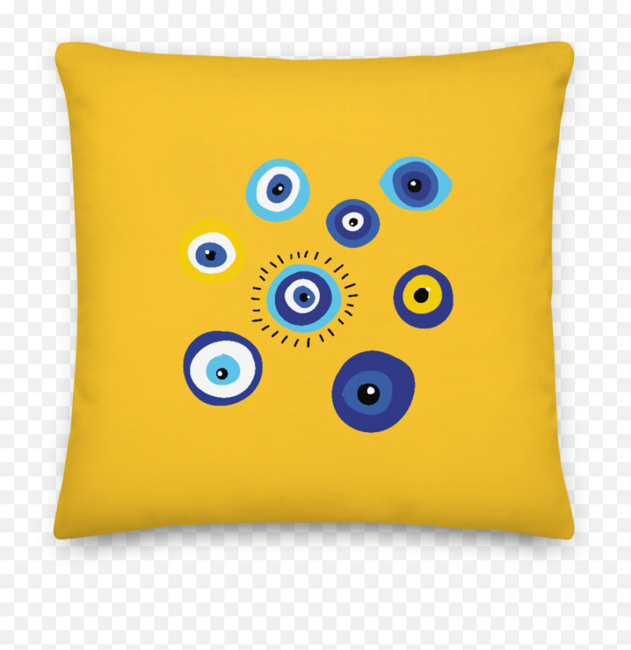 Negative Vibes Protection Pillow With Beautiful Evil Eyes - Decorative Emoji,Evil Eyes Png