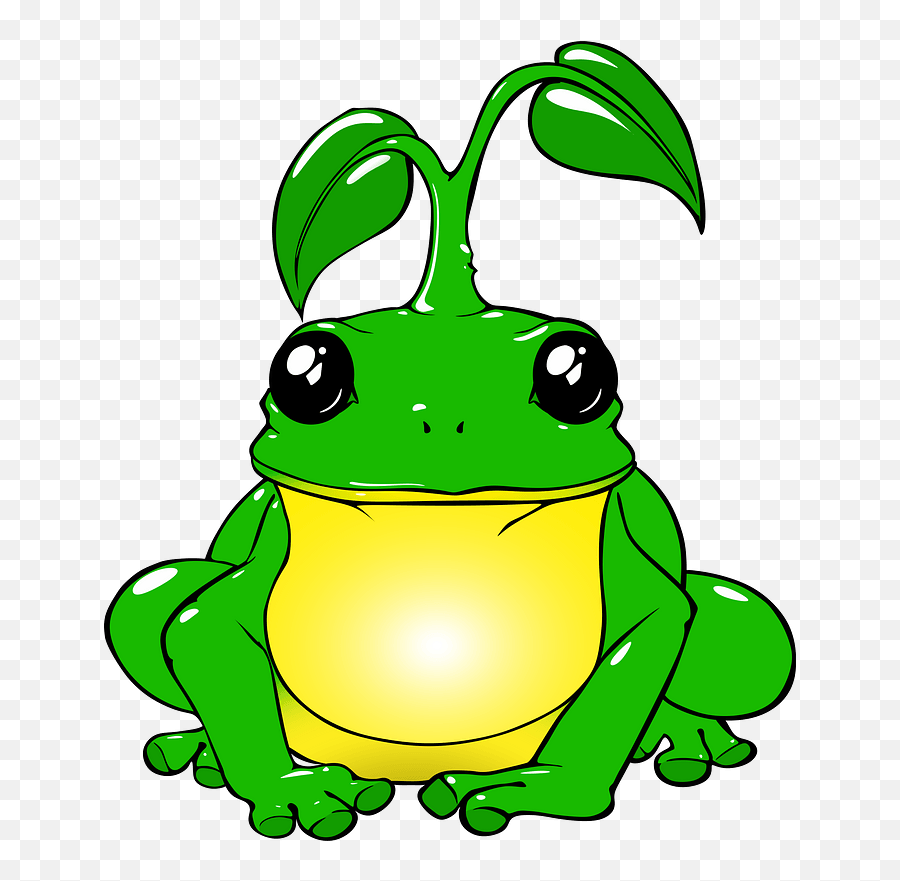 Frog Plant Clipart - Unicorn Frog Emoji,Frogs Clipart