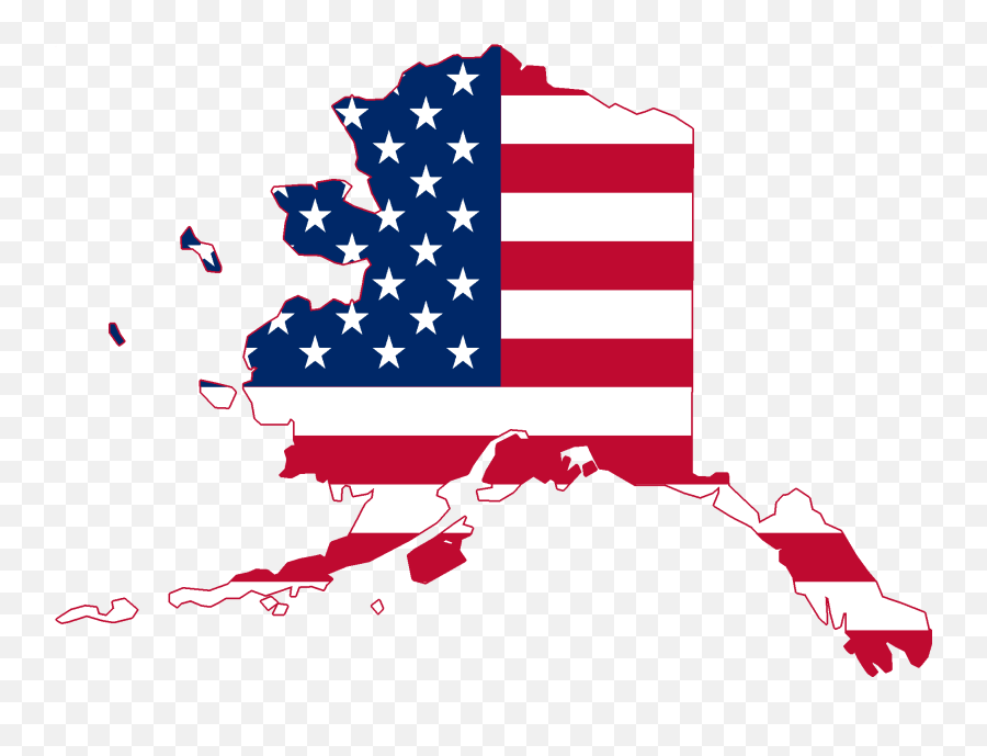 Library Of Map Of Us Image Free Library Png Files - United States Alaska Flag Map Emoji,Map Clipart