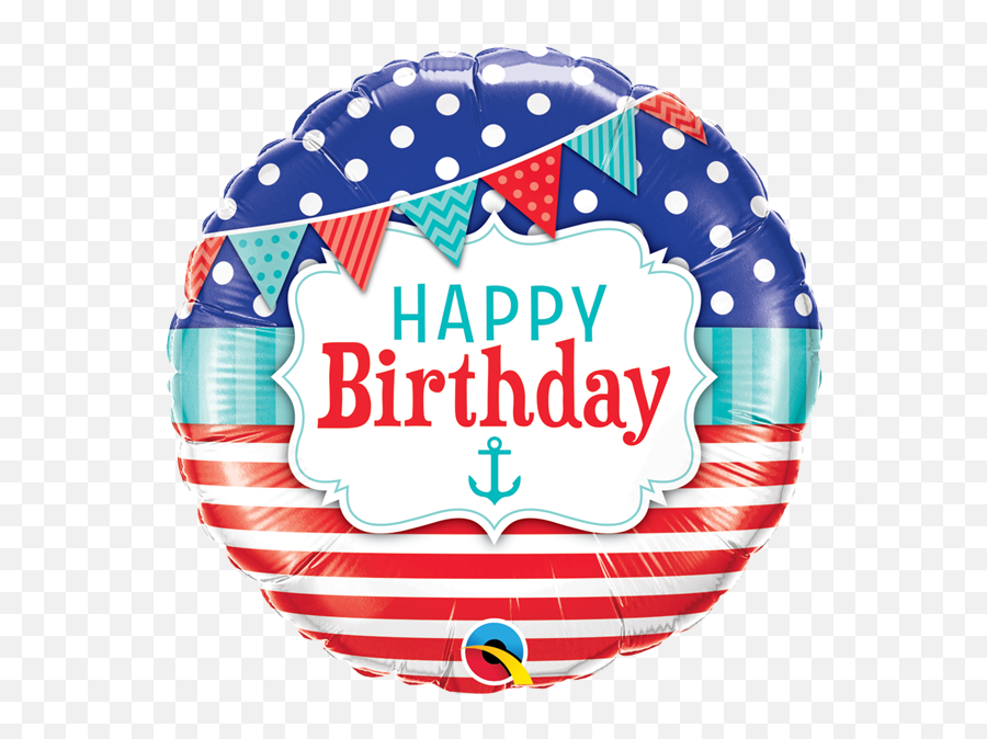 Nautical Happy Birthday Foil Balloon - Nautical Happy Birthday Balloons Emoji,Nautical Png