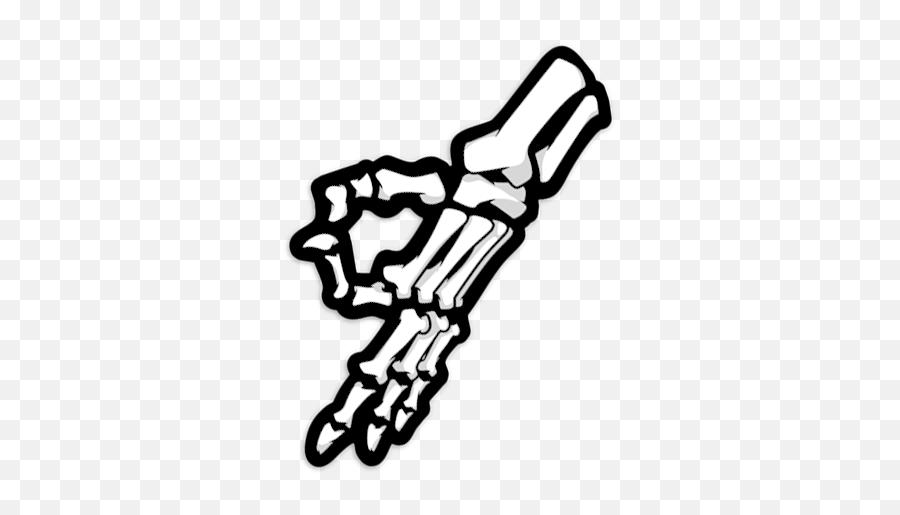 Sticker - Horizontal Emoji,Skeleton Hand Png