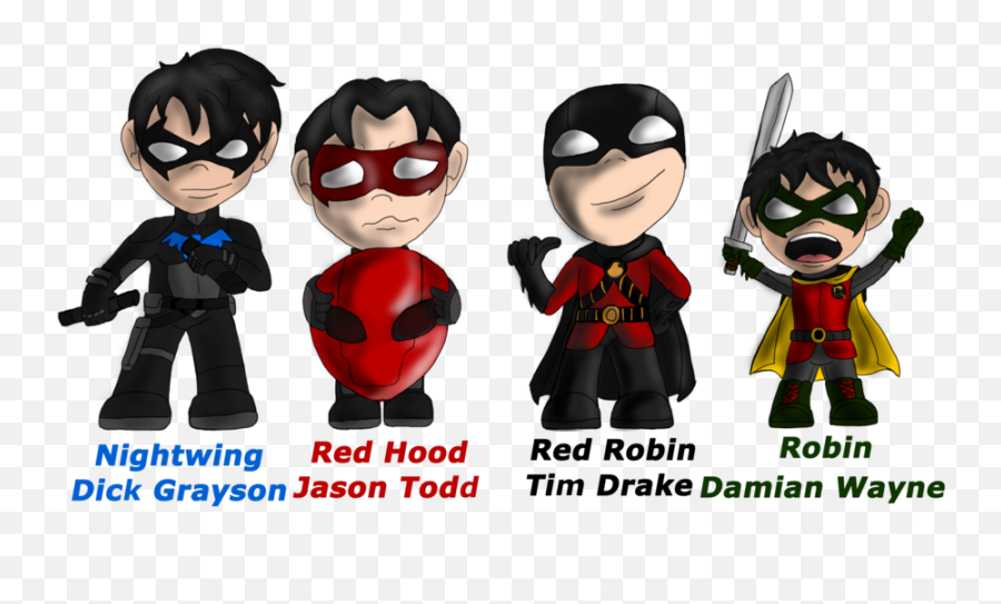 Download Chibi Robins By Maygirl - Draw Chibi Red Robin Png Chibi Robin Tim Drake Emoji,Robin Png