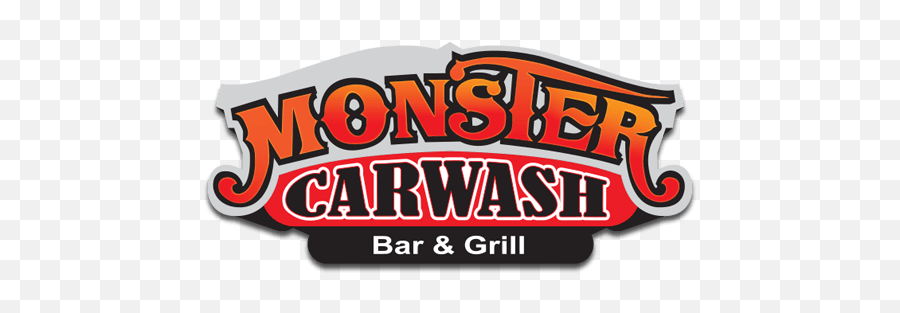 Monster Carwash Bar U0026 Grill Carwash Bar Food Live Music - Language Emoji,Car Wash Logo
