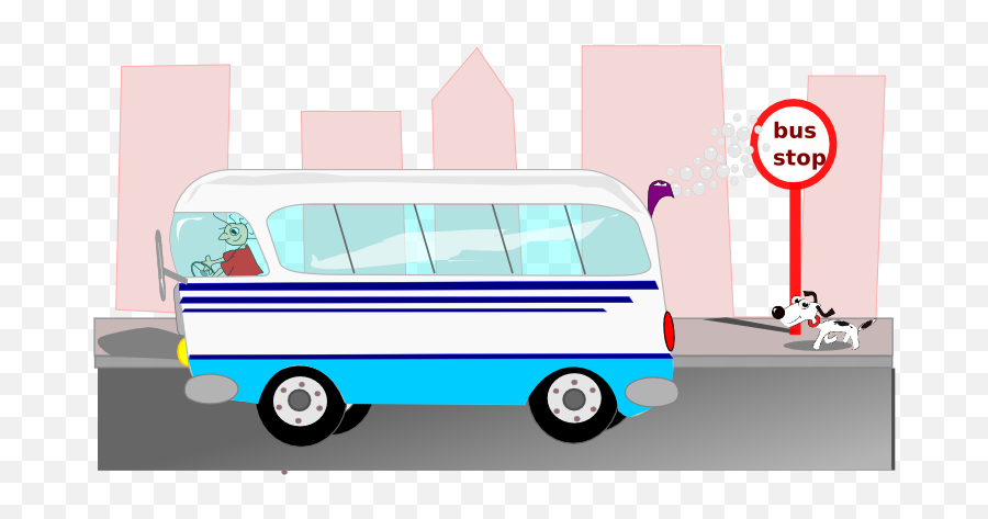 Download Hd Stop Clipart The Bus - Bus Leaving The Bus Stop Commercial Vehicle Emoji,Stop Clipart