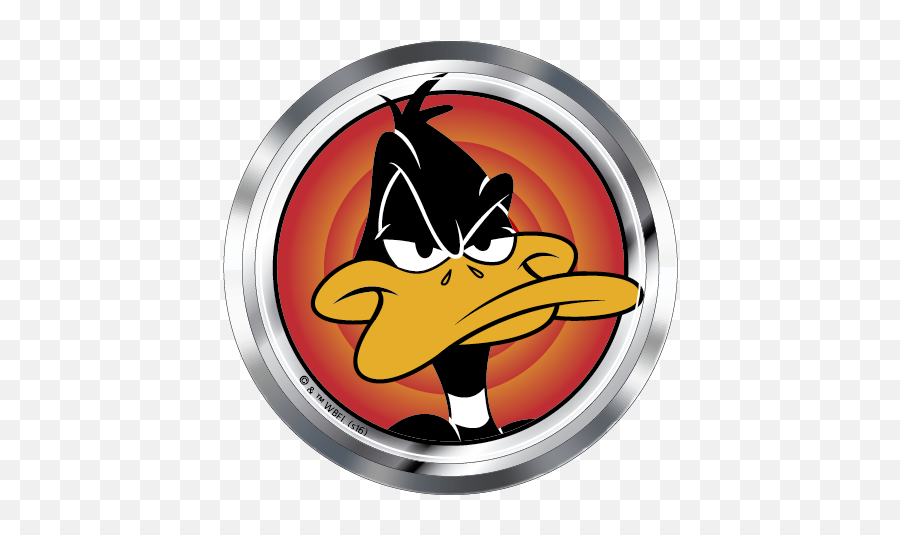 Looney Tunes Daffy Duck Premium 3d Chrome Decal Sticker Emoji,Looney Toons Logo