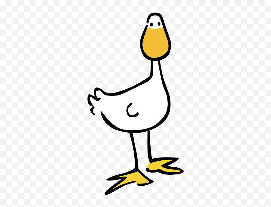 Goose Transparent Cartoon - Cartoon Goose Png Clipart Full Emoji,Goose Clipart Black And White