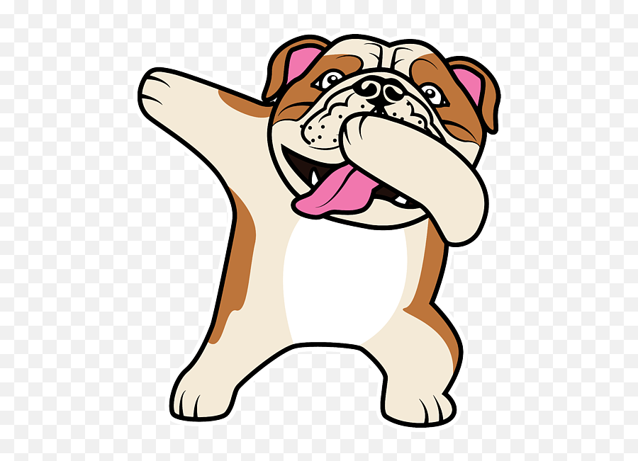Dabbing English Bulldog Dab Dance Puppy Lover Face Mask Emoji,English Bulldog Clipart