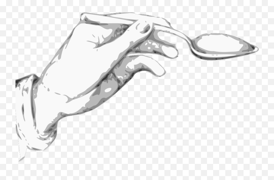 Hand Holding A Spoon Png Svg Clip Art For Web - Download Emoji,Spoon Clipart Black And White