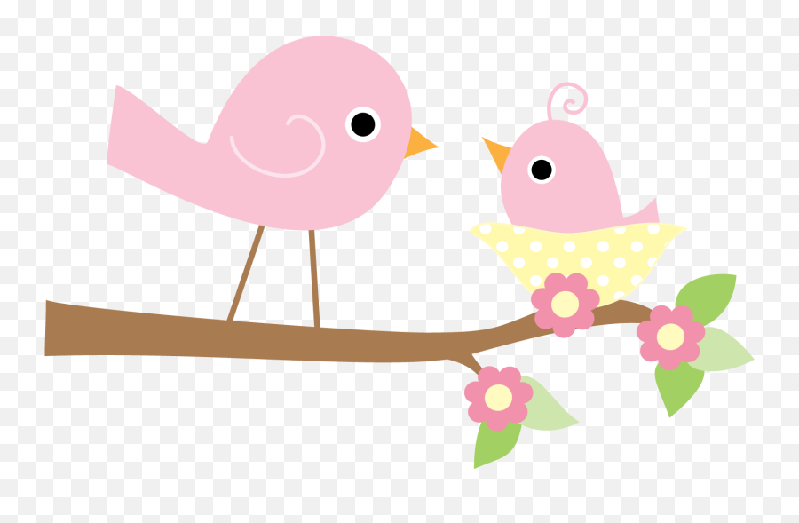 Pretty Birds Clipart Oh My Fiesta For Ladies - Pink Bird Baby Shower Emoji,Birds Clipart
