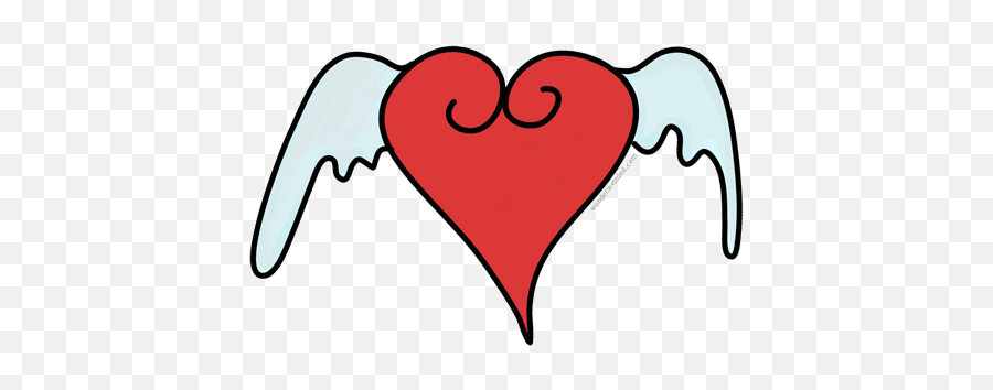 Winged Heart Clipart From Our - Language Emoji,Free Heart Clipart