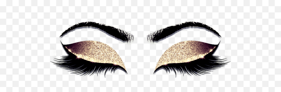 Rose Gold Glitter Makeup Artist Lashes Champaigne Business - Glitter Eye Glitter Eyelash Logo Emoji,Gold Glitter Png