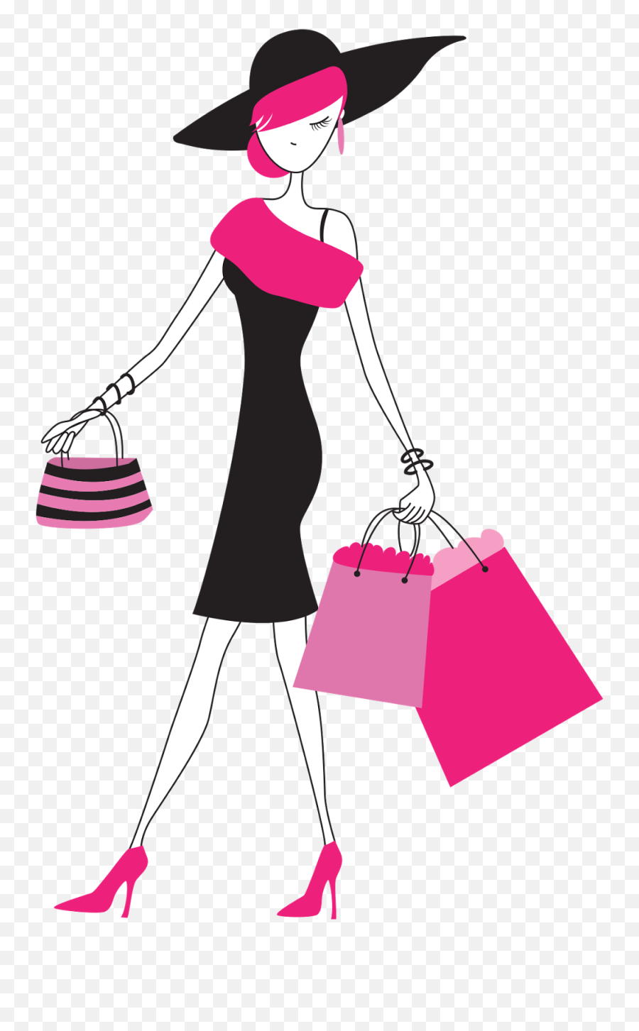 Download Mujer Clipart Png - Lady Shopping Clipart Emoji,Fashion Clipart