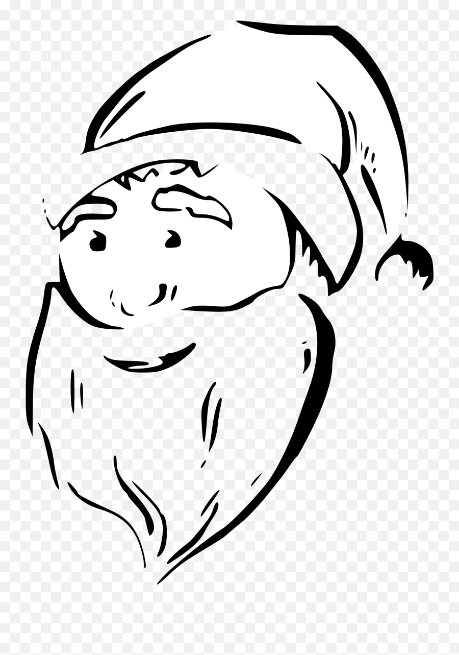Zeimusu Santa Face Black - Christmas Tattoo Png Emoji,Santa Face Clipart