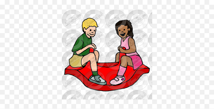 Seesaw Picture For Classroom Therapy - Sitting Emoji,Seesaw Clipart