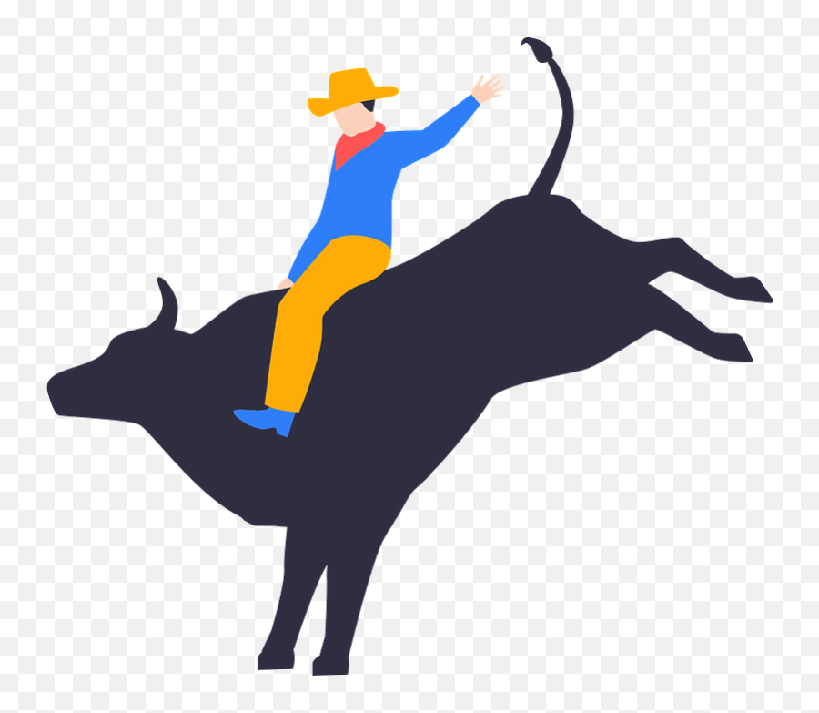 Rodeo Clipart - Bull Riding Emoji,Rodeo Clipart