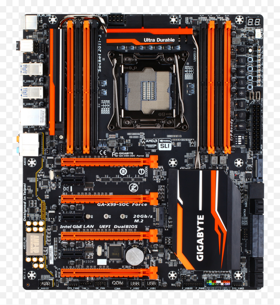 Gigabyte X99 Motherboards Launched - Gax99soc Force Ga Lga 2011 Motherboard Emoji,Motherboard Png