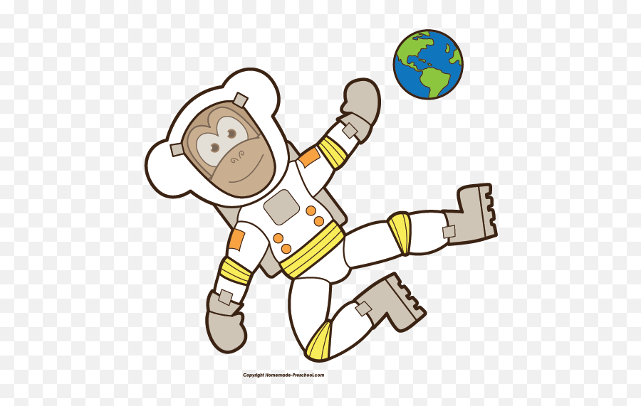 Free Monkey Clipart - Clip Art Emoji,Astronaut Clipart