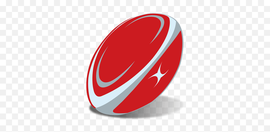 Red Painted Rugby Ball - Red Rugby Ball Png Emoji,Red Oval Png