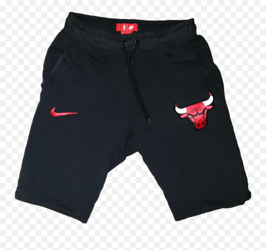 Chicago Bulls X Nike Cotton Shorts - Shorts Nike X Chicago Bulls Emoji,Chicago Bull Logo
