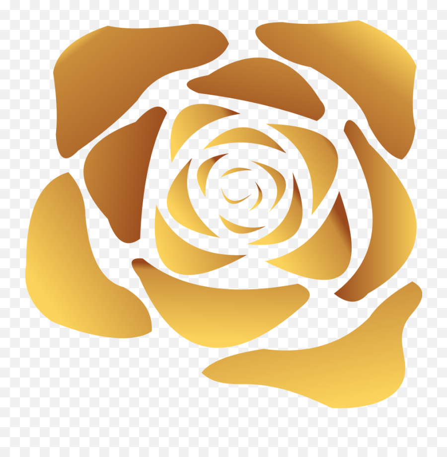 Pink Rose Clipart Orange Rose - Rose Clipart Vector Png Gold Rose Clipart Png Emoji,Rose Clipart