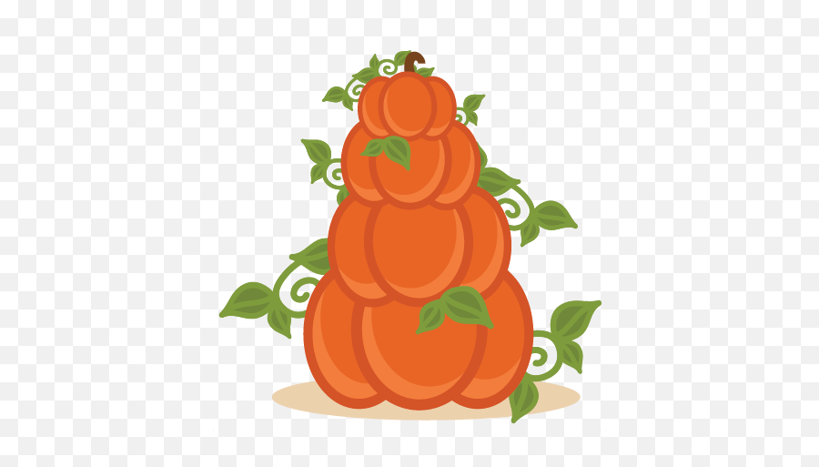Stacked Pumpkins Free Svg Cut File Free - Transparent Stacked Pumpkins Clipart Emoji,Pumpkins Clipart